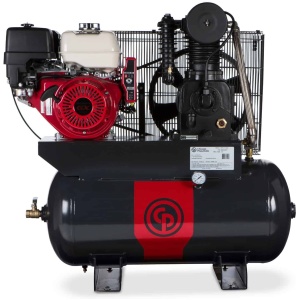 Chicago Pneumatic RCP-C1130G | 11 HP Iron Series Two Stage Gasoline Engine Compressor | 30 Gallon Horizontal Tank