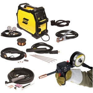 ESAB REBEL EMP 215IC MIG/STICK/TIG WELDER WITH SPOOLGUN (0558102240)