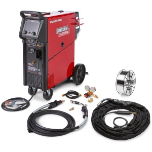 LINCOLN POWER MIG 360 MULTIPROCESS WELDER (ALUMINUM TRAILER MFG ONE-PAK) (K4662-1)