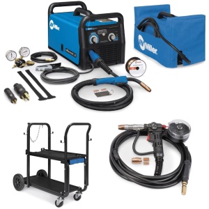 MILLER MILLERMATIC 211 MIG WELDER, SPOOLMATE 150, AND ACCESSORIES (907614)