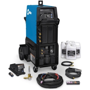 MILLER SYNCROWAVE 300 AC/DC TIG AND STICK WELDER COMPLETE PKG W/WIRELESS FOOT CONTROL (951872)
